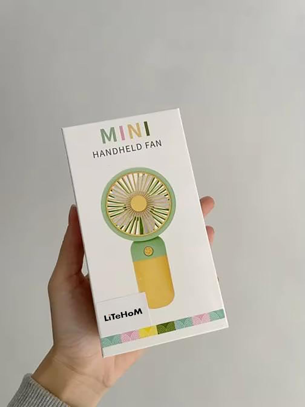 Litehom Mini Handheld Fan (Upto 6 Hours Running) Rechargeable 2000 Mah Battery Operated Portable Fan, Desk Fan, Carry It Anywhere (LIGHT PINK)