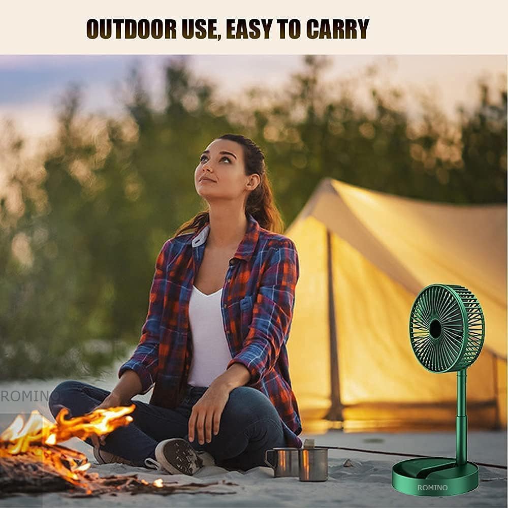 ROMINO Portable Double Ended Mist Spray Fan for Summer Room Cooling, USB Rechargeable Mini AC Air Cooler Misting Fans for Home,Table | Electric Cooler With 280ml Water Tank, 7colors Led & Remote