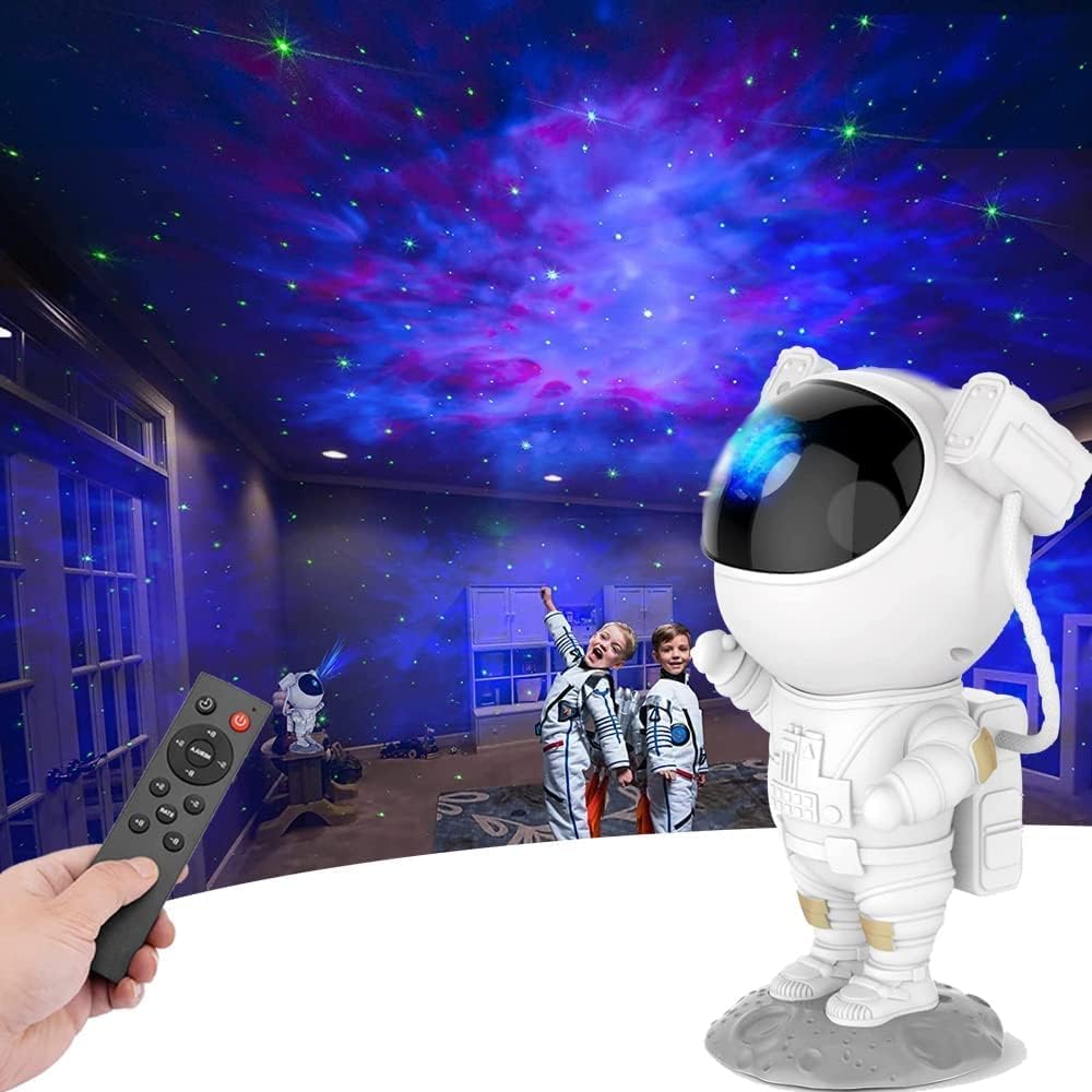 Galaxy Projector with Remote Control - 360° Adjustable Timer Kids Astronaut Nebula Night Light Strong for Rechargeable Kids,Baby, Adults Bedroom,Office,Home,Gaming Room,Party (Night Light)
