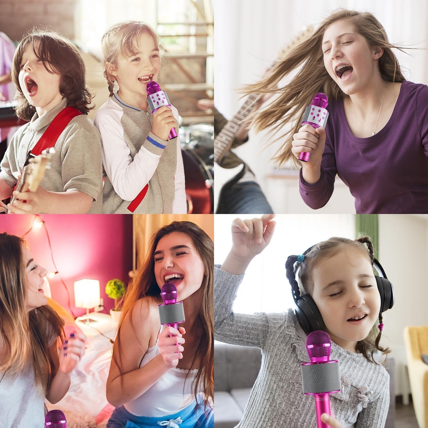 Amisha Gift Gallery Toys Karaoke Microphone, Microphone for Kids Toddler Microphone,Wireless Bluetooth Karaoke Mic for Children Singing,Birthday Gifts for 3+Year Old Boys Girls | Mike Toy Gift