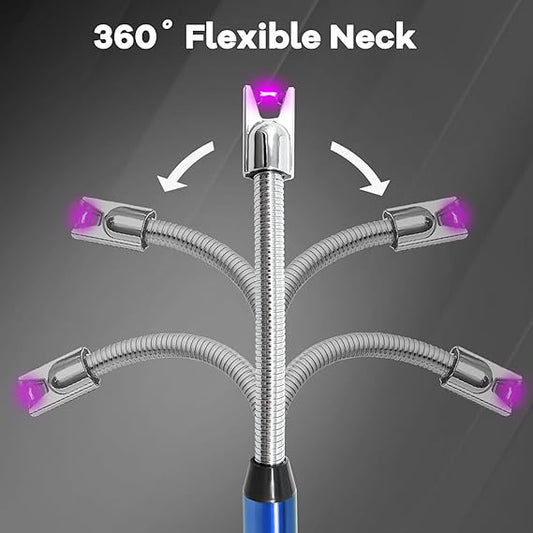 Aaroshop Electric Lighter, USB Rechargeable Electric LED Display Stick Windproof Lighter with Long Flexible Neck Suitable for Kitchen, Lights, Gas Stoves (Multi Color)