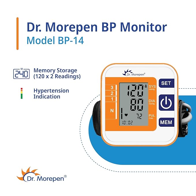 Dr. Morepen Arm Blood Pressure Monitor Model Bp 14