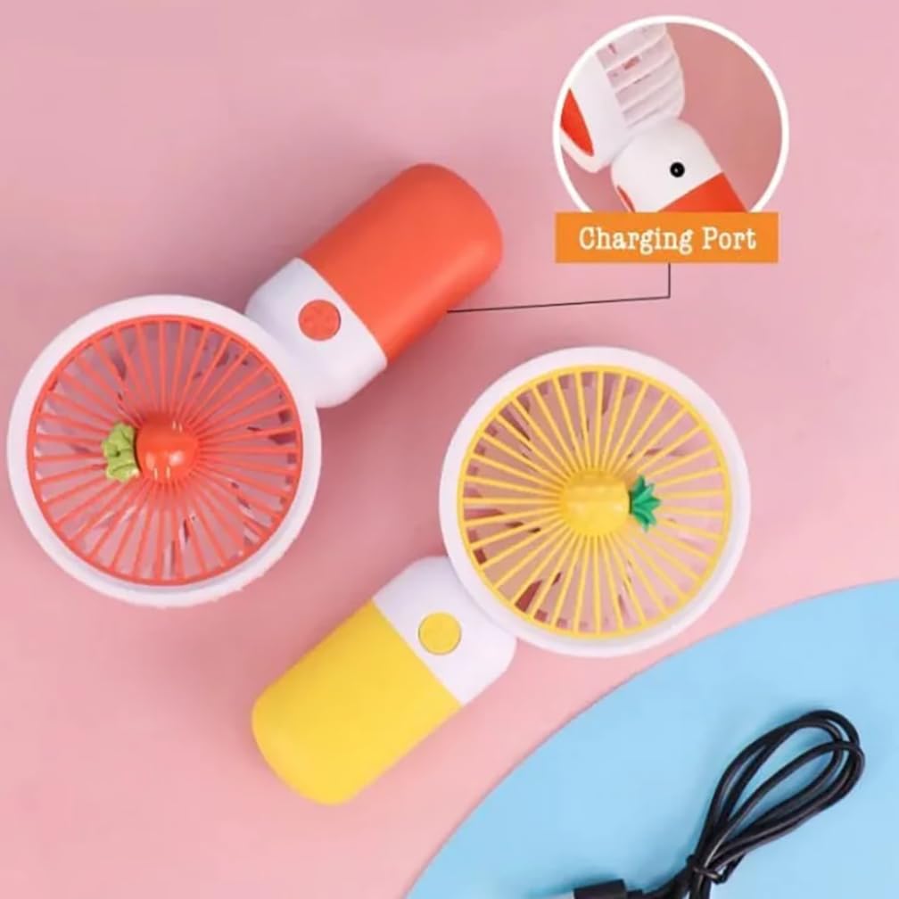 Litehom Mini Handheld Fan (Upto 6 Hours Running) Rechargeable 2000 Mah Battery Operated Portable Fan, Desk Fan, Carry It Anywhere (LIGHT PINK)