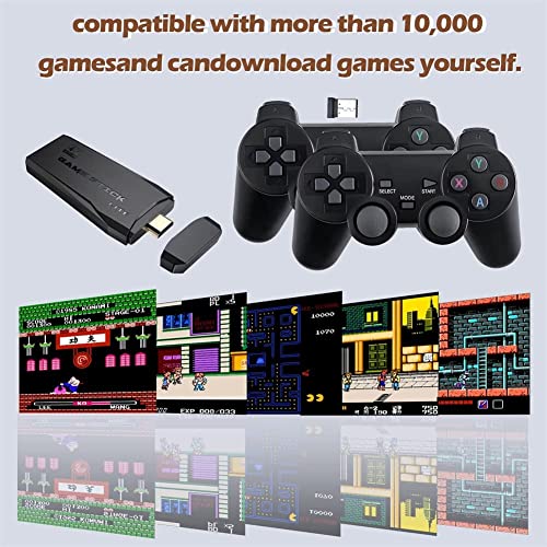 DWH Wireless video games for tv gaming Retro gaming console with Game Stick 1080p Plug & Play TV Video Game Set for 2 player with 9Emulator for Kids & Old School Station Video Game|B0D8LLM37K
