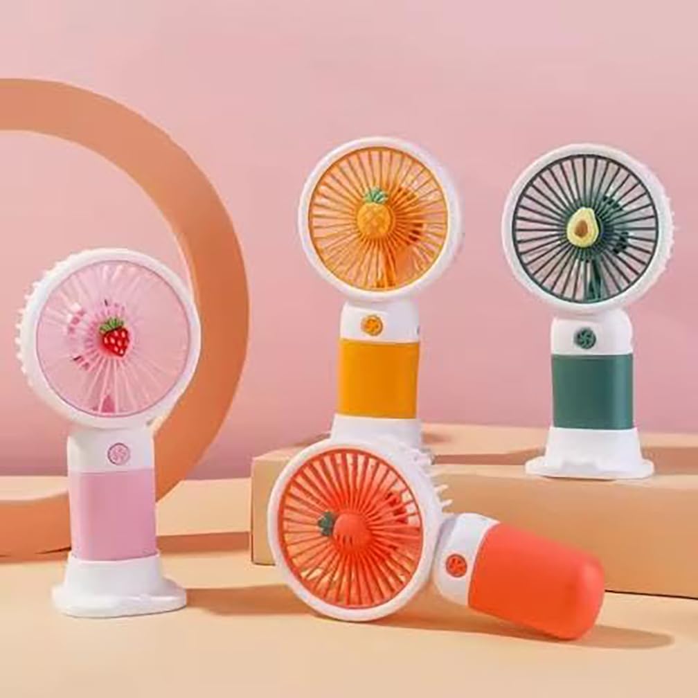 Litehom Mini Handheld Fan (Upto 6 Hours Running) Rechargeable 2000 Mah Battery Operated Portable Fan, Desk Fan, Carry It Anywhere (LIGHT PINK)