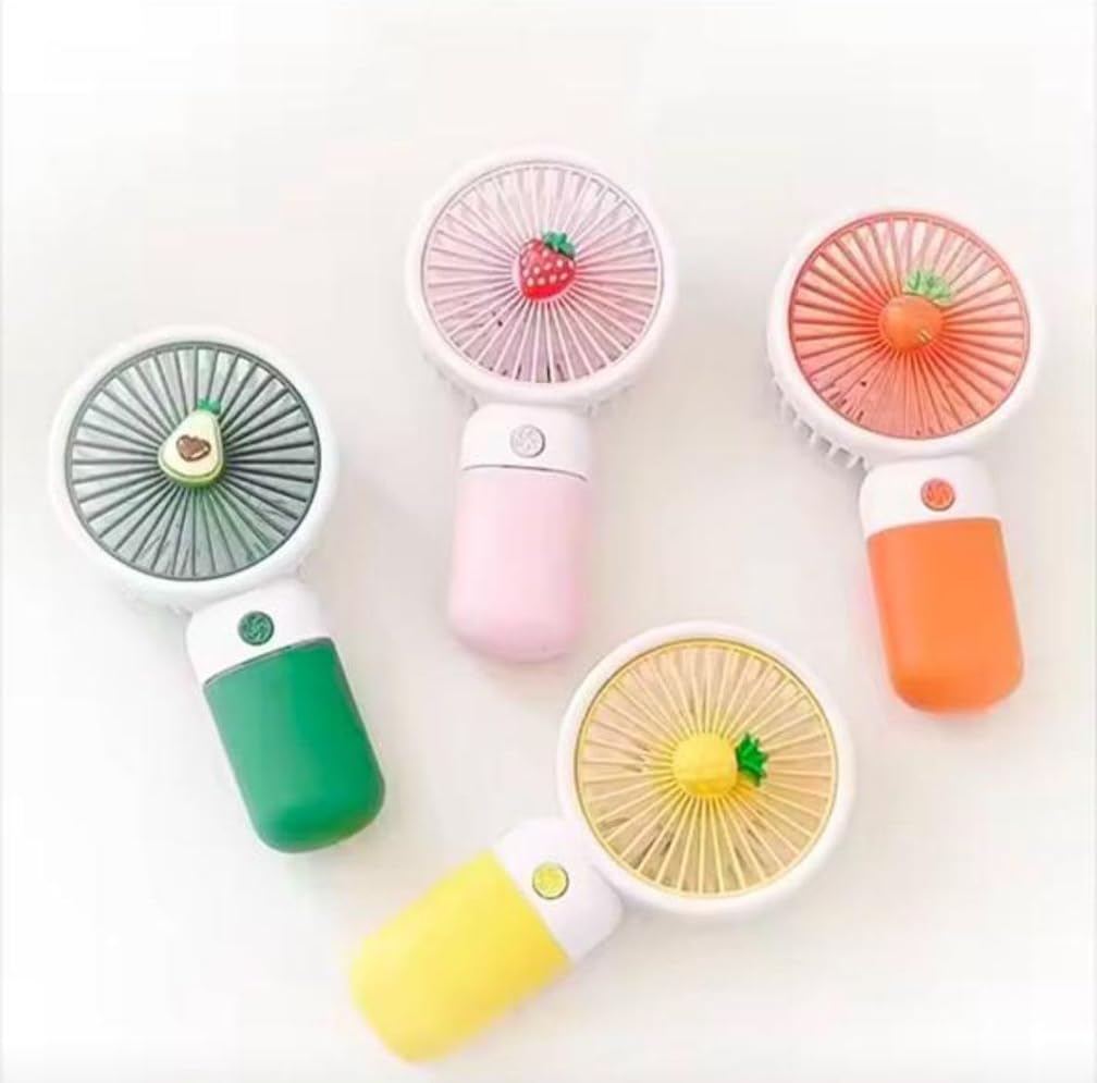 Litehom Mini Handheld Fan (Upto 6 Hours Running) Rechargeable 2000 Mah Battery Operated Portable Fan, Desk Fan, Carry It Anywhere (LIGHT PINK)