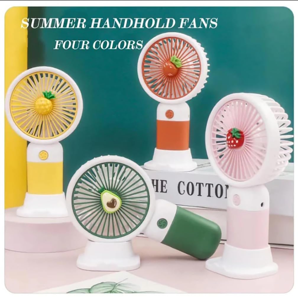 Litehom Mini Handheld Fan (Upto 6 Hours Running) Rechargeable 2000 Mah Battery Operated Portable Fan, Desk Fan, Carry It Anywhere (LIGHT PINK)