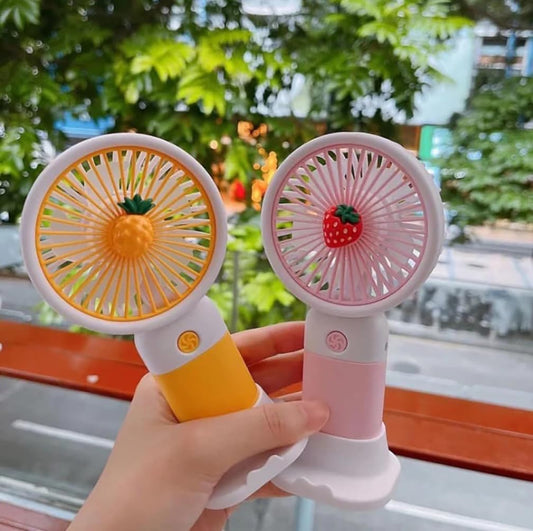 Litehom Mini Handheld Fan (Upto 6 Hours Running) Rechargeable 2000 Mah Battery Operated Portable Fan, Desk Fan, Carry It Anywhere (LIGHT PINK)