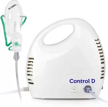 Control D Pro Max Respiratory Machine with Complete Mask Kit for Kids & Adults Nebulizer (White)